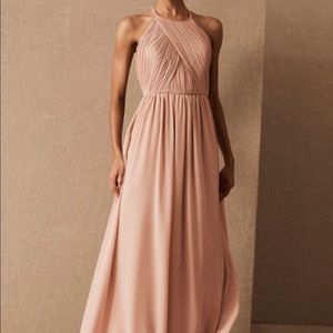 Bhldn bridesmaid dress whipped apricot pink blush
